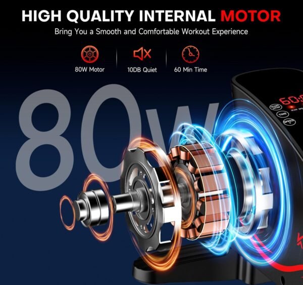 Under Desk Bike Pedal Exerciser , Leg/Arm Exerciser while Sitting for Seniors, Electric Mini Bike for Fitness & Physical Therapy with 15 Adjustabl Speed, Desk Pedal Bike for Home/Office Workout, LED Display, Remote Control - Image 3