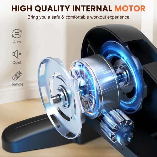 Mini Under Desk Exercise Bike Pedal Exerciser, Motorized Setting Bike Pedal Exerciser Leg/Arm Cycle for Senior, Physical Therapy, with 12 Adjustable Speed, LCD Display, Remote Control - Image 3