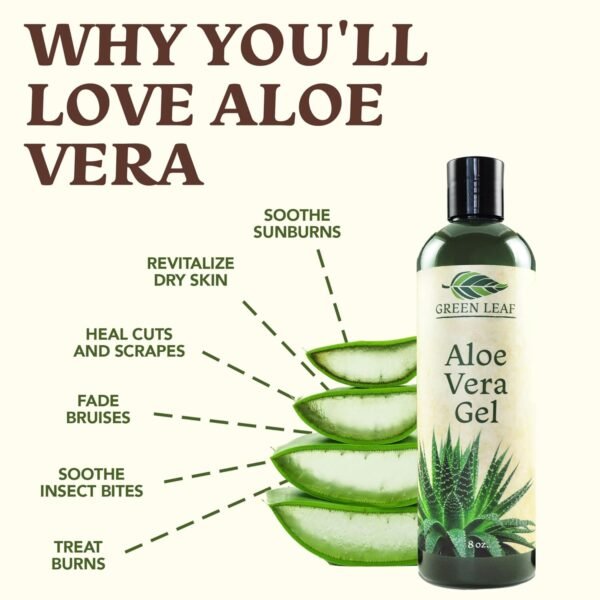Amazing Aloe Vera Gel - Freshly Cut, 100% Pure Aloe, Premium Quality, Vegan, Unscented - Natural Sunburn Relief, After Shave, Skin, Face & Hair Care 12oz - Image 5