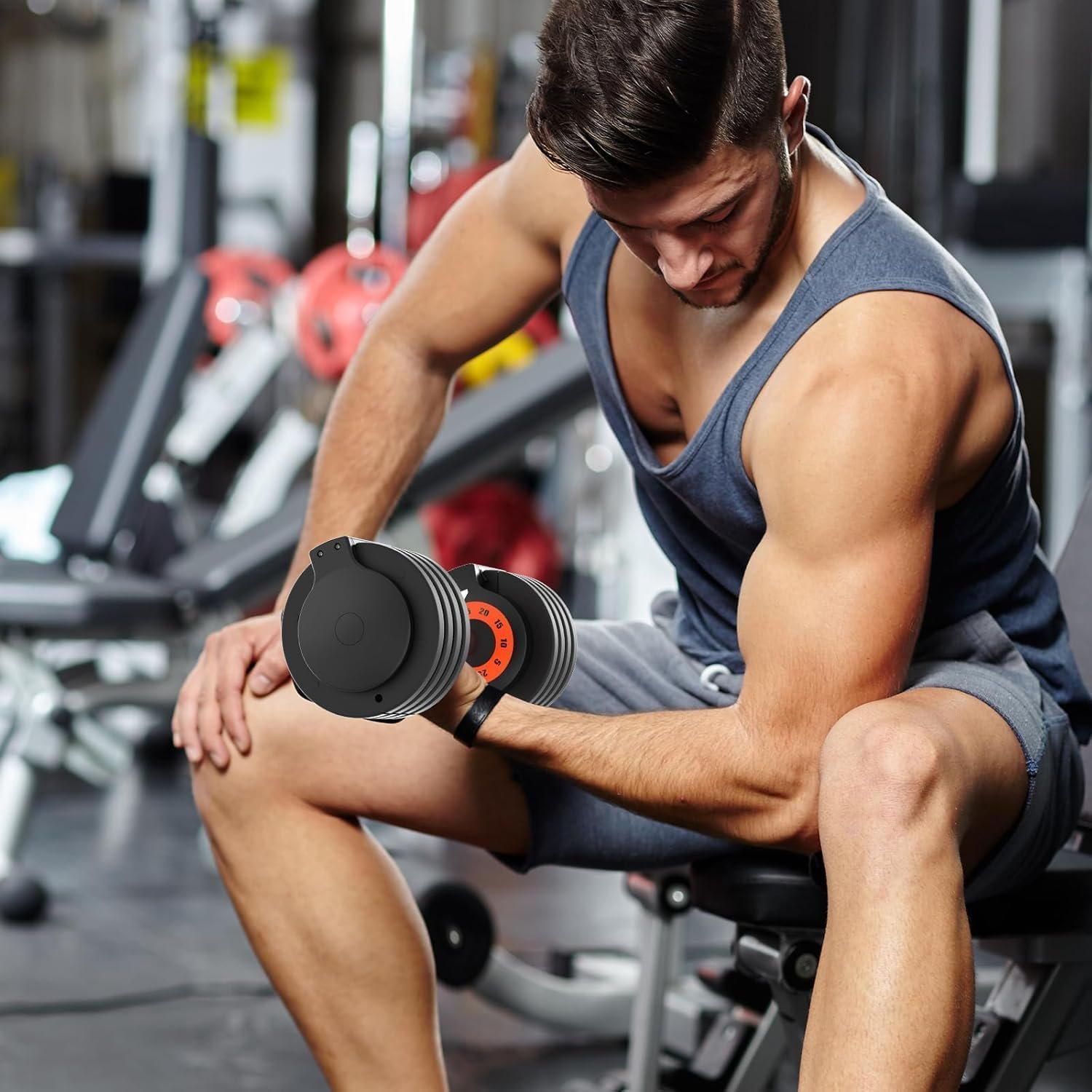 Adjustable Dumbbell Set 25LB Pair, Home Gym Weights with Non-Slip Handle, 5 in 1 Adjustable Dumbbells for Exercise and Full Body Strength Training - Image 6