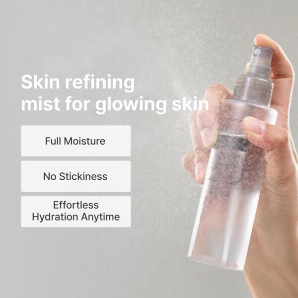 Fundamental Ampule Mist, 75% Green Tea Korean Face Toner Spray, Finishing Spray, Dewy Healthy Glow look, Set Makeup, Hydrating, Lightweight Facial Mist | Alcohol, Fragrance-Free - Image 3