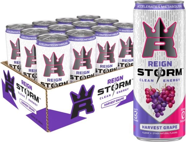 REIGN Storm, Harvest Grape, Fitness & Wellness Energy Drink, 12 Fl Oz (Pack of 12) - Image 2