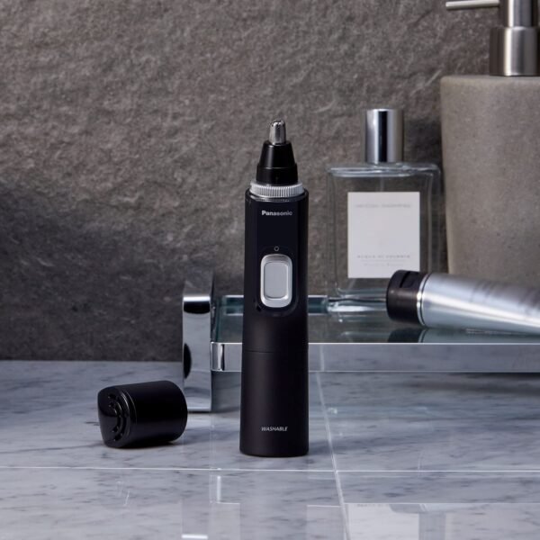 Panasonic Ear and Nose Hair Trimmer for Men with Vacuum Cleaning System, Powerful Motor and Dual-Edge Blades for Smoother Cutting, Wet/Dry – ER-GN70-K (Black) - Image 13