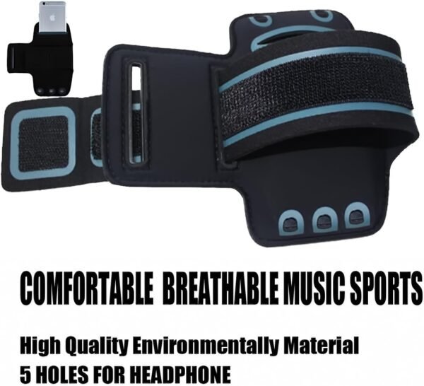 2Pack CaseHQ Water Resistant Cell Phone Armband Case Compatible with iPhone 12 iPhone 12 Mini iPhone 12 Pro Max iPhone 11, 11 Pro, 11 Pro Max, X, Xs Max, Xr, 8, 7, 6 Plus. Adjustable Band & Key Slot - Image 6