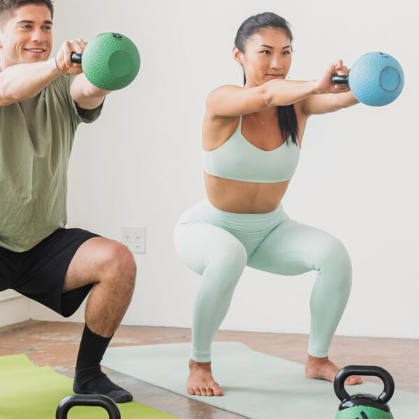 Aeromat Elite Mini Kettlebell Medicine Ball - Kettlebell Weight Balls for Exercise, 6" dia Weighted Exercise Ball, Training Kettlebells, Color-Coded - Image 7
