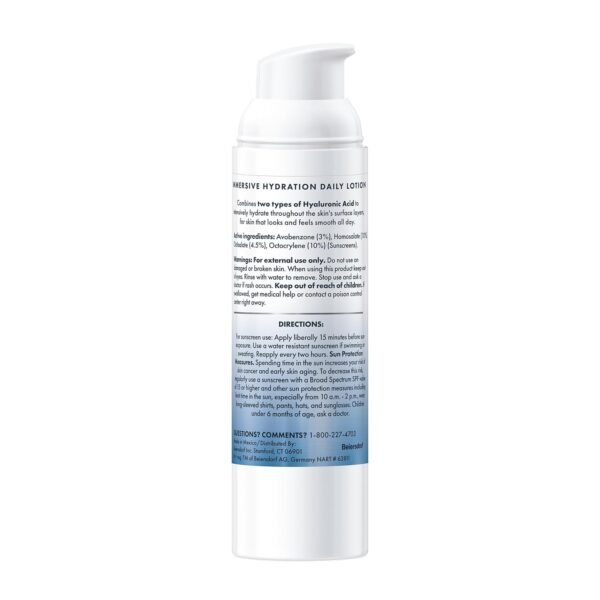Eucerin Face Immersive Hydration Daily Face Lotion Broad Spectrum SPF 30 Sunscreen, Daily Moisturizer with Hyaluronic Acid Smooths Fine Lines and Wrinkles, 2.5 Fl Oz Bottle - Image 3