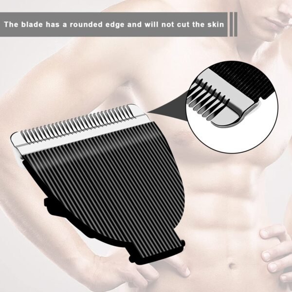 2 Pack Professional Electric Body & Pubic Hair Trimmer Replacement Blade,Compatible with Meridian Shaver Grooming Trimmer,Made of Ceramic Blade & Stainless Steel Blade (Black) - Image 4