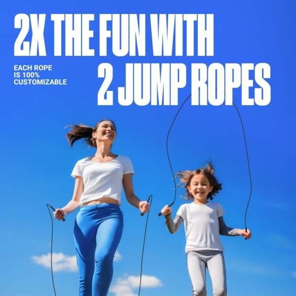 SPORTBIT Adjustable Jump Rope for Fitness - Jumping Rope for Women, Men. Skipping Rope for Workout, Boxing, Exercise. Speed Jump Rope for Adults - Image 3