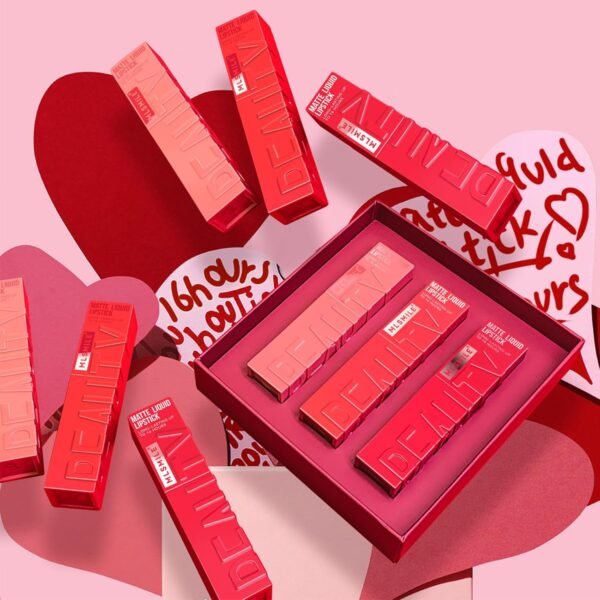 3 Colors Matte Liquid Lipstick,Velvet Matte Nude Lip Gloss, Matte Finish Smooth Smudge-proof, Highly Pigmented Long Lasting Moisturizing Lip Stain Makeup for Women (01#+02#+03#, A) - Image 7