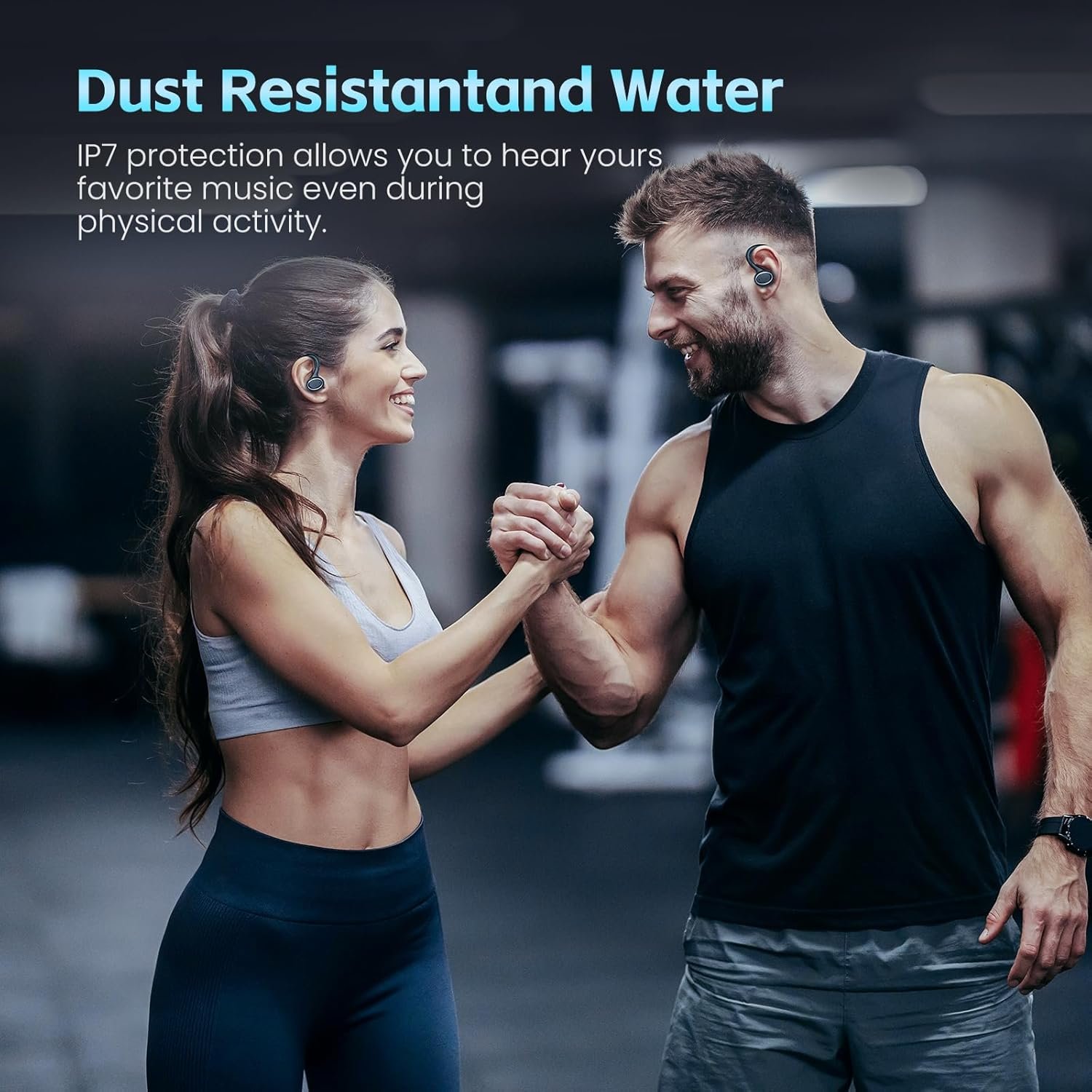 Wireless Earbuds Bluetooth Headphones Sport, 2024 Bluetooth Earbuds Stereo Ear Buds, Noise Cancelling Mic, IP7 Waterproof Headset for Workout/Running Black - Image 8