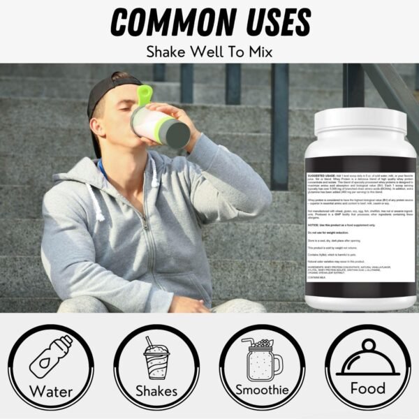 Delicious Creamy Vanilla Halal Whey Protein Powder 2Lbs | 26g Protein, 5500mg BCAAs, and 460mg Glutamine | for Recovery & Lean Muscles | Gluten-Free | Non-GMO | Keto-Friendly - Image 6
