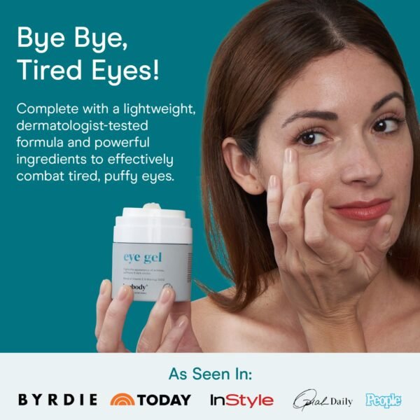 Baebody Eye Gel - Advanced Cooling Under Eye Cream For Dark Circles and Puffiness - Anti Aging and Hydrating - Beauty Gifts for Women (50 ml/1.7 fl oz) - Image 7