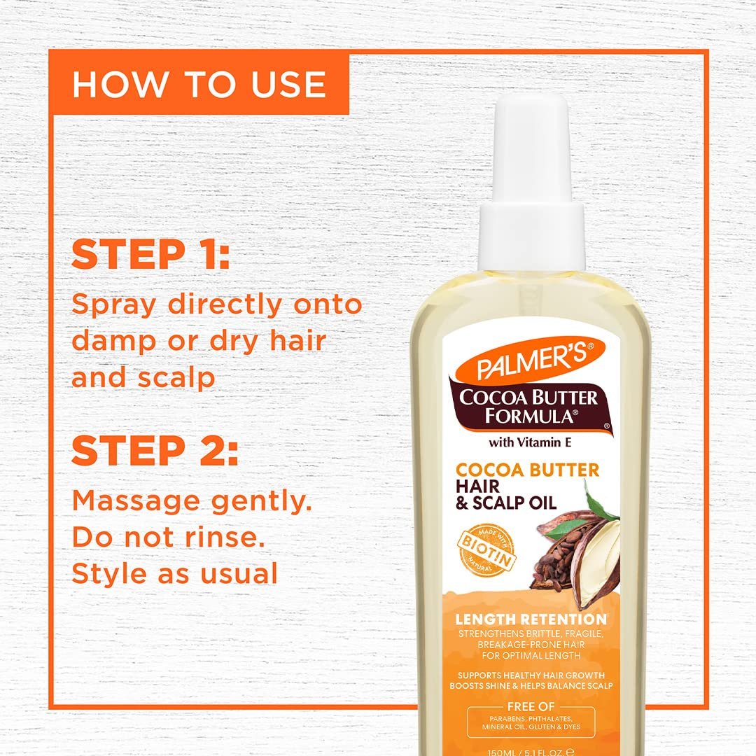 Palmer's Cocoa Butter & Biotin Length Retention Hair and Scalp Oil, 5.1 Ounce - Image 7
