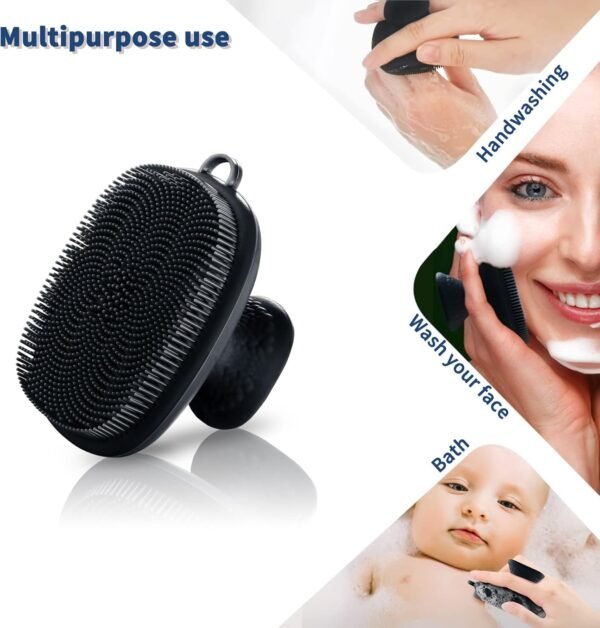 VWMYQ Face Scrubber, Silicone Face Scrubber for Men, Facial Cleansing Brush Silicone Face Wash Brush Manual Waterproof Cleansing Skin Care Face Brushes for Cleansing and Exfoliating - Image 4