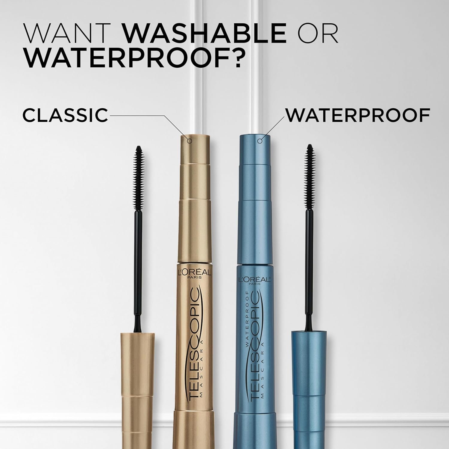 L'Oreal Paris Makeup Original Telescopic Lengthening Mascara, Waterproof Black - Image 9