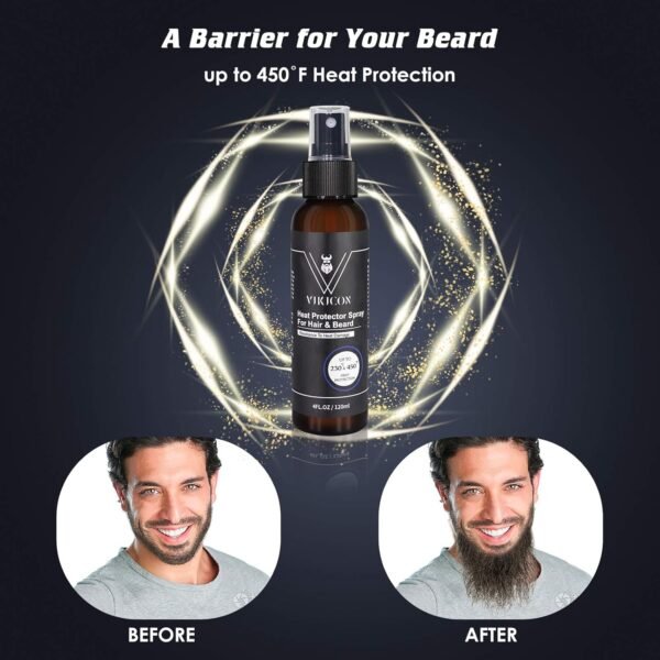 VIKICON Shield Heat Protectant Spray - Blend Prevents Damage & Breakage for Hair and Beard - Image 9