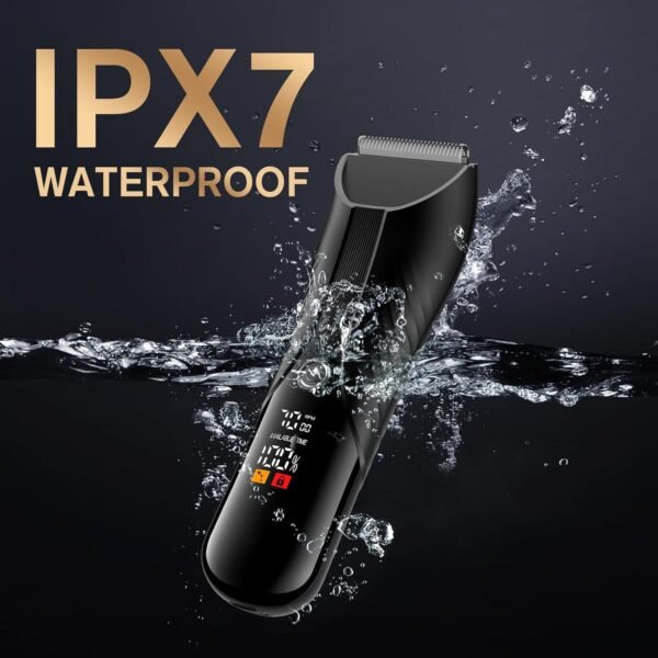 Manscape Trimmer for Men, Electric Body Hair Trimmer, IPX7 Waterproof Ball Trimmer Men with 2 Speeds, LED Light, Wet/Dry Groomer,USB-C Rechargeable with Travel Bag, Men’s Pubic, Groin and Body Shaver - Image 6