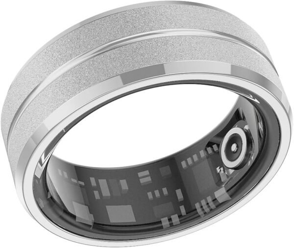 Smart Fitness Tracker Ring, Sleep Monitoring Pedometer Ring with APP for Android iOS, IP68 Waterproof Stainless Steel Health Tracker with Charging Case, Couple's Ring, Gift - Image 10