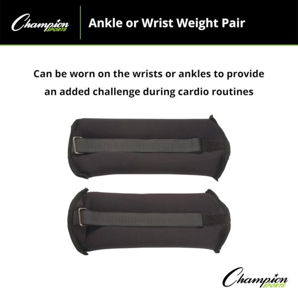 Champion Sports Soft Adjustable Ankle and Wrist Weights - Image 4