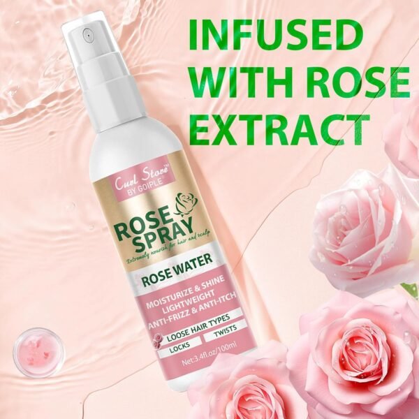 Coconut Heat Protectant Spray - Keratin Protein Hair Serum Anti Frizz Control Repair - Rose Water Moisturize Anti-Frizz Smooth Products (3PCS) - Image 8