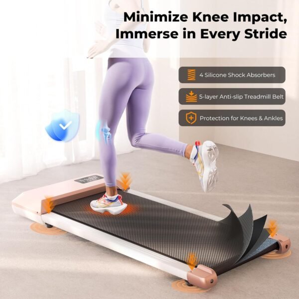 Walking Pad Treadmill, Under Desk Treadmill, Mini Treadmill for Small Spaces, Walking Pad with APP and Remote Control, 2.2 HP Walking Treadmill with 250 LBS Capacity - Image 6