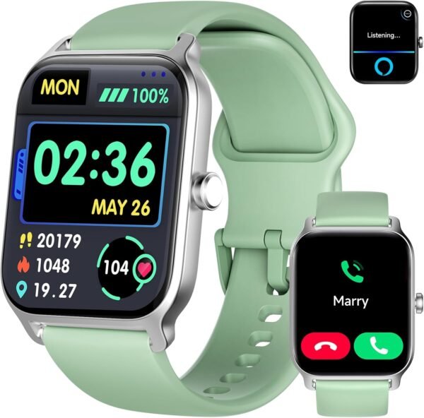 Smart Watch for Women Men, Smartwatch 1.8'' Alexa Built-in Fitness Tracker IP68 Waterproof Watch for Women Compatible for Android & iOS with Bluetooth Calls, IP68 Heart Rate/Sleep/SpO2 Monitor, 110+ - Image 9