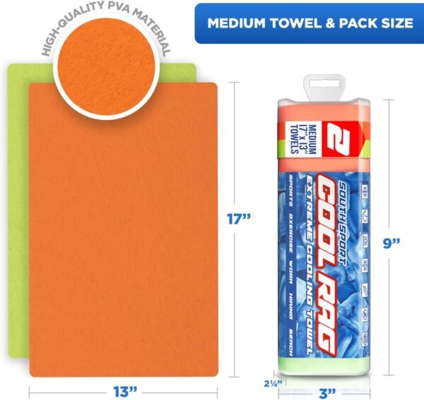 Cool RAG Extreme Cooling Towel for Heat Relief - PVA Cooling Towel for Workout, Gym, Running and for Other Outdoor Sports - Cooling Rag for Neck - Cool Towel for Quick Cooling - Image 9