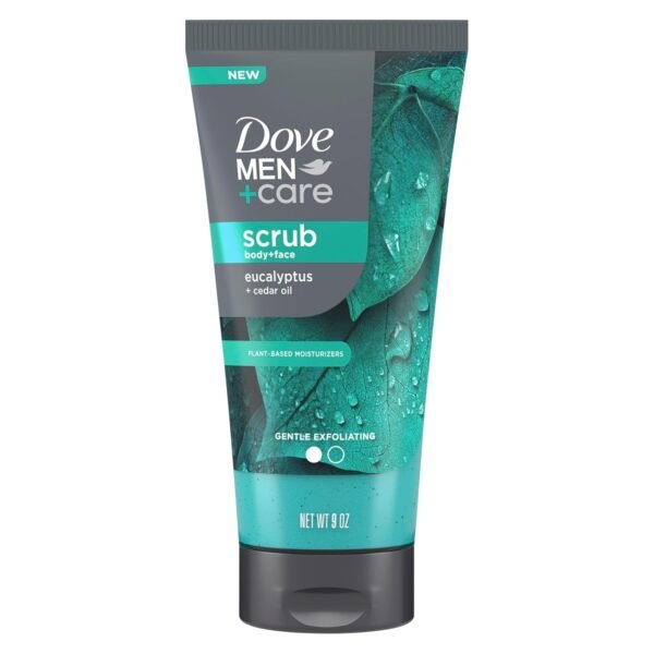 Dove Men+Care Eucalyptus Body and Face Scrub Deeply Exfoliates for Hydrated & Nourished Skin 100% Gentle Cleanser, No Sulfate Cleansers or Parabens - Image 2