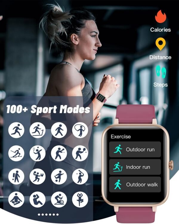 GRV Smart Watch for iOS and Android Phones (Answer/Make Calls), Watches for Women IP68 Waterproof Smartwatch Fitness Tracker Watch with Heart Rate/Sleep Monitor Steps Calories Counter (Dark Purple) - Image 5