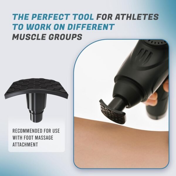 Deep Tissue Massage Gun for Athletes - 30 Speeds & 12 Interchangeable Heads for Pain Relief & Muscle Recovery 2 Heads with Heating & Cooling - Image 5