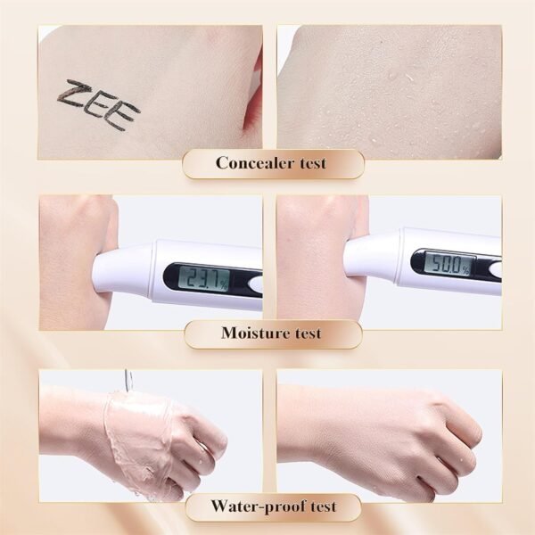Mushroom Head Air Cushion CC Cream Strong Concealer, Moisturizing BB Cream Makeup Base Primer Even Skin Tone for All Skin Types, Face Makeup Cushion Foundation Long Lasting (Nude) - Image 6