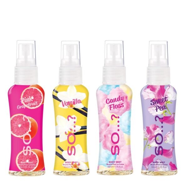 So…? Body Mist Set - Body Spray for Women - Cruelty Free, Vegan Perfumes for Women - 650 to 1000 Sprays - Travel Size Gift Set - 4 pcs - Image 3