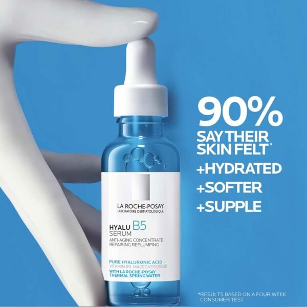 La Roche-Posay Hyalu B5 Pure Hyaluronic Acid Serum for Face, Vitamin B5 + Hyaluronic Acid + Madecassoside, Hydrating Serum Visibly Plumps Skin, Sensitive Skin Safe, Anti Aging, Oil-Free - Image 7
