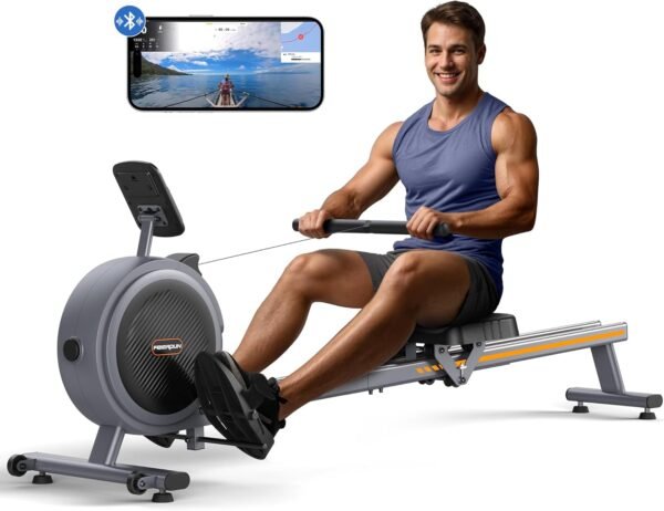 FEIERDUN Rowing Machines for Home, Rower Machine with 350LBS Loading Capacity, Magetic Rower with APP, Row Machine with Dual Slide Rail - Image 2