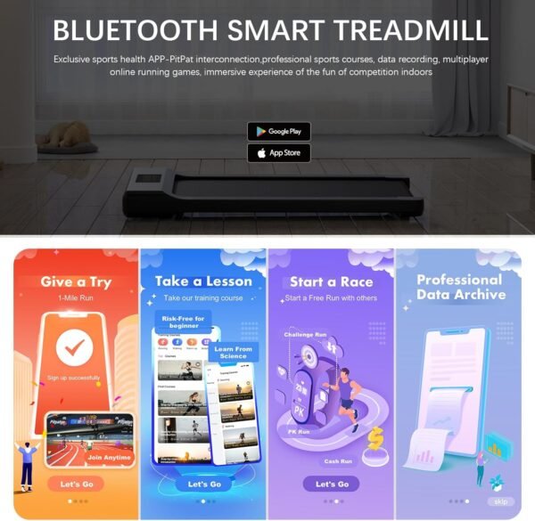 SupeRun Walking Pad, Under Desk Treadmill, 3 in 1 Portable Treadmill with Remote Control LED Display, 2.5 HP Quiet Walking Jogging Machine for Office Home Use, 300 Lbs Capacity - Image 3