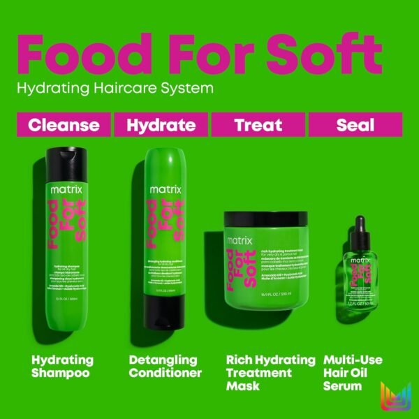 Matrix Food For Soft Rich Hydrating Treatment Mask For Dry and Brittle Hair - Moisturizes, Softens and Smooths, With Avocado Oil & Hyaluronic Acid, 16.9 Fl Oz - Image 8