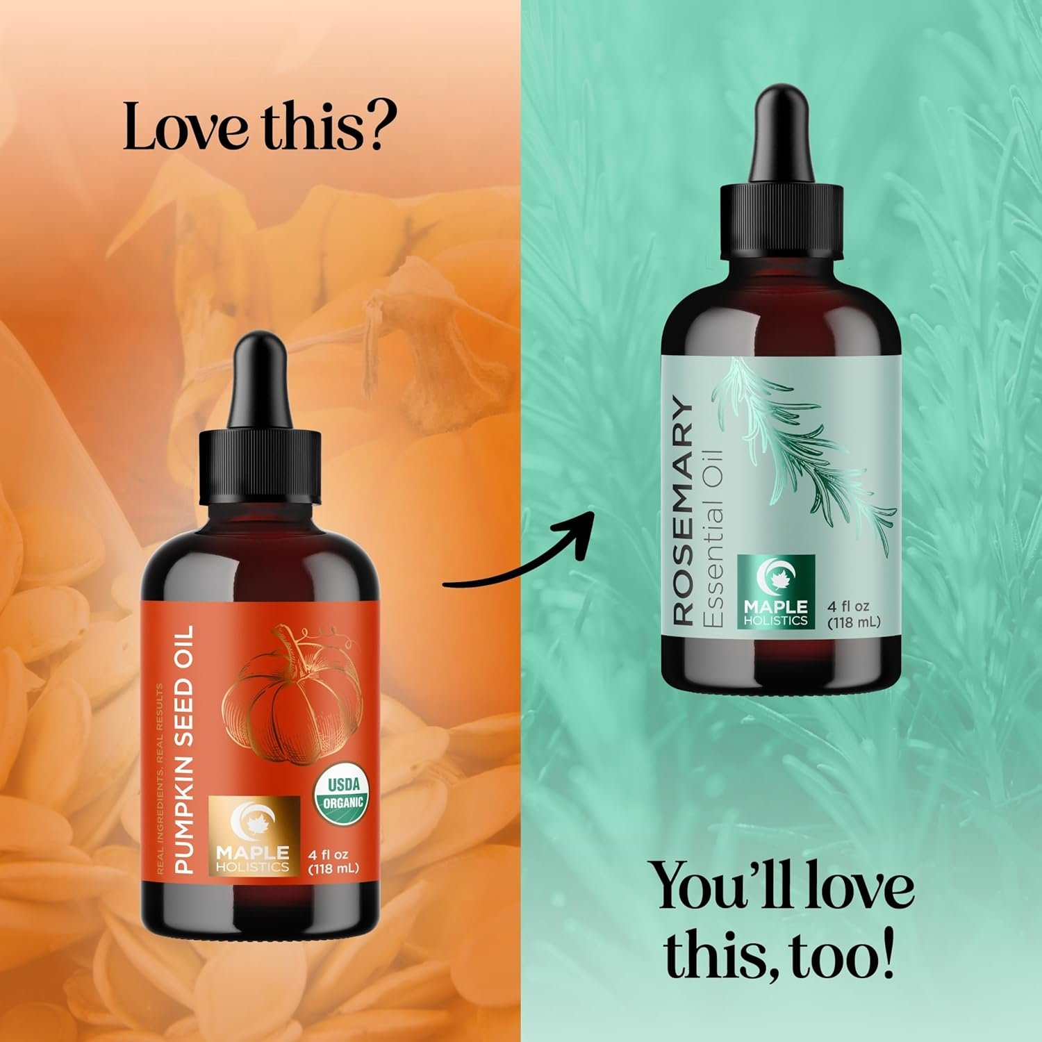 USDA Organic Pumpkin Seed Oil - 100% Pure Pumpkin Seed Oil for Hair Growth Dry Skin and Anti Aging Face Oil - Organic Hair Oil for Dry Damaged Hair and Growth - Virgin Cold Pressed & Unrefined (4oz) - Image 8