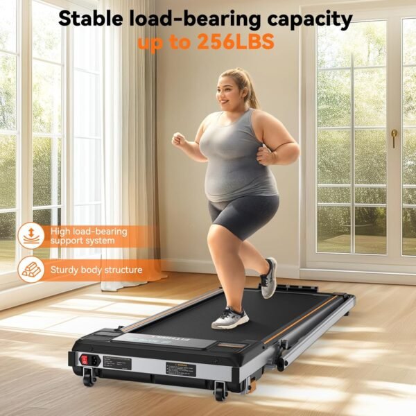 Walking Pad Under Desk Treadmill for Home Office Small Spaces with Incline, 3 in 1 Portable Mini Walking Jogging Running Compact 2.5 HP Machine - Image 6