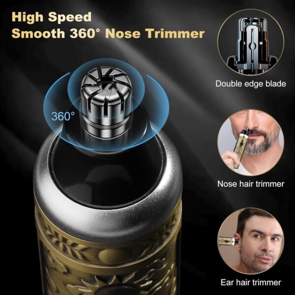 Hair Clippers for Man T-Blade Trimmer Nose Hair Trimmer Electric Shaver Set, Professional Metal Body Barber Clippers Set for Haircut, Men’s Grooming Kit with LCD Display, Ideal Gift for Him - Image 6