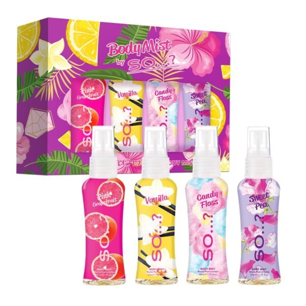 So…? Body Mist Set - Body Spray for Women - Cruelty Free, Vegan Perfumes for Women - 650 to 1000 Sprays - Travel Size Gift Set - 4 pcs - Image 2
