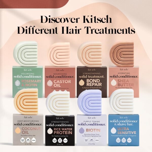 Kitsch Bond Repair Hair Mask - Strengthening Solid Treatment to Restore & Replenish | For Dry & Damaged Hair | Made in US | All Natural | Vegan | Great for All Hair Types | Zero Waste, 2.7oz - Image 8