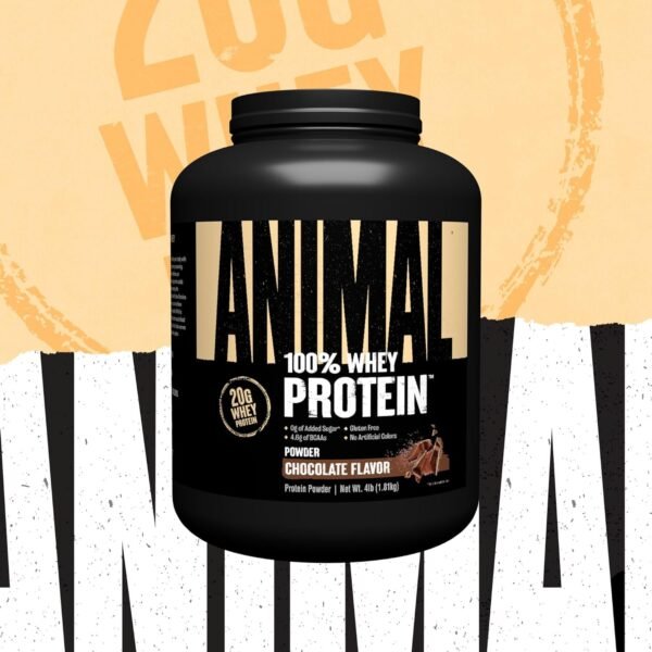 Animal 100% Whey Protein Powder – Whey Blend for Pre Workout or Post Workout, Recovery, or an Anytime Low Sugar Protein Boost Meal Replacement with BCAA Branched Chain Amino Acids – Chocolate, 4 lb - Image 5