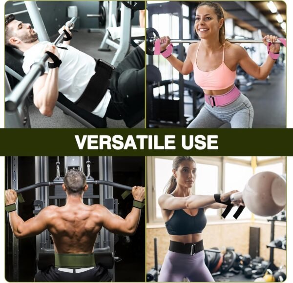 Weight Lifting Belt and Lifting Straps: Weightlifting Gym Belt for Men Women Deadlift Squats Belt for Bodybuilding Workout - Image 7