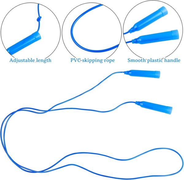 Elcoho 24 Pack Colorful Kids Jump Rope Set Adjustable Plastic Kids Jump Rope Skipping Rope Outdoor Jump Ropes Great Party Favor - Image 3