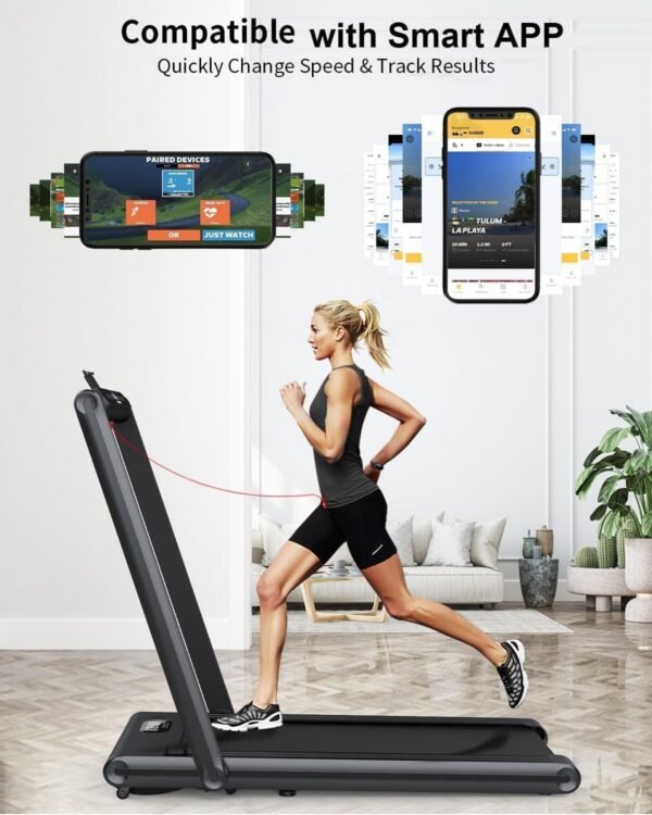 Walking Treadmill - Treadmills for Home & Office - Portable Treadmill with Remote Control, LED Display, 265 LB Capacity, Space-Saving Compact Treadmill for Walking, Jogging, and Running - Image 7