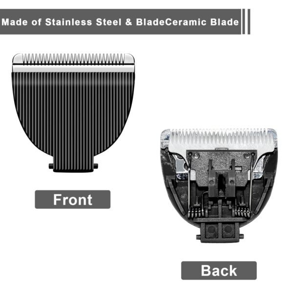 2 Pack Professional Electric Body & Pubic Hair Trimmer Replacement Blade,Compatible with Meridian Shaver Grooming Trimmer,Made of Ceramic Blade & Stainless Steel Blade (Black) - Image 6