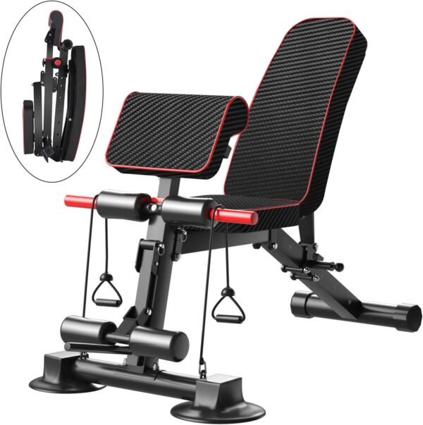 Adjustable Weight Bench - Utility workout Benches for Exercise, Free Installation Design for Portable Fitness Strength Training Equipment at Home Gym - Image 10