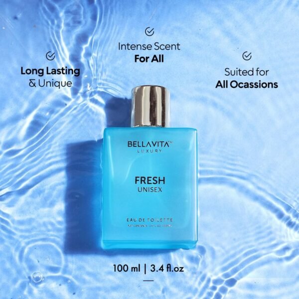 BellaVita Luxury Fresh Unisex Eau de Toilette (3.4 fl. oz.) | Long-Lasting Fragrances with Bergamot, Lavender & Ylang-Ylang | Mini Body Mist Toilette with Vanilla Perfume Oil | Pheromone Perfume - Image 5