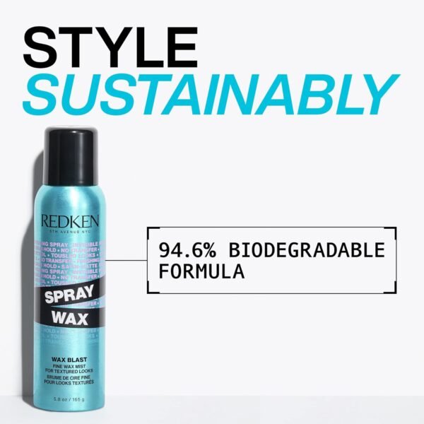 Redken Spray Wax Invisible Texture Mist | High Impact Finishing Spray-Wax | Adds Volumizing Body, Dimension & Tames Flyaways | Medium Control |For All Hair Types - Image 8