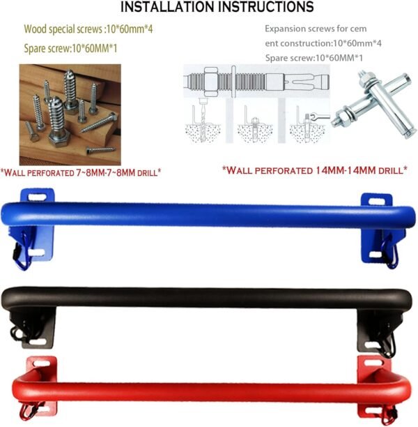 Pull-Up Bars.Door pull-up bar . Diameter 1.3 inches.Reinforced steel Max 520LBS upper body fitness workout bar. Door multi-grip. Home gym portable, versatile, indoor pull-up. Yoga on the door, swing on the door.Pull Up Bar for Doorway . - Image 8